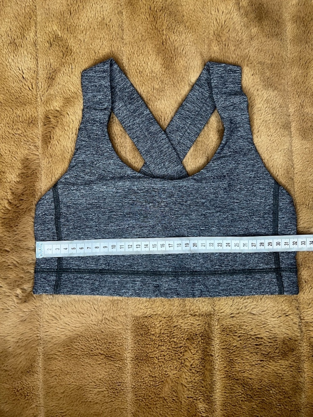 Lululemon Grey Sports Bra Size 6 Cross Back - Picture 4 of 6